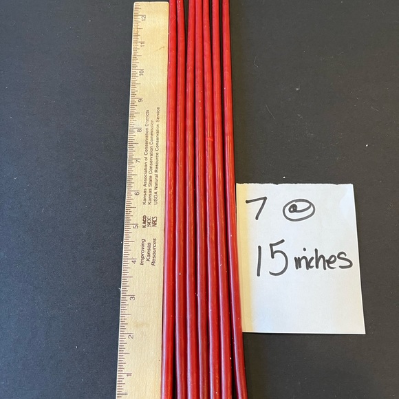 10—red 12-15” inch danish tappers by Colony candles. - Picture 3 of 8